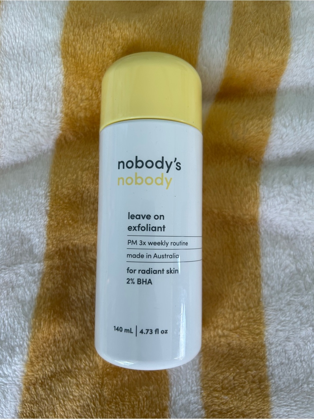 Nobody's Nobody Leave On Exfoliant — Yellow/White
